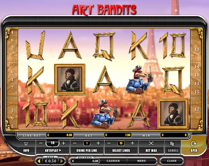 Описание слота «Art Bandits» в казино Старс